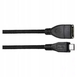Kabel USB 2.0, gniazdo A - wtyk micro B, OTG, tran