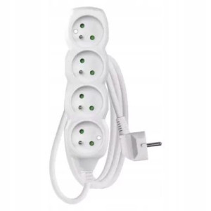 Przedłużacz 1,5 m / 4 gniazda PVC / 1 mm2