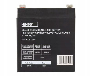 Akumulator żelowy 12V/5Ah EMOS B9679 T2 Żyw. 5 lat