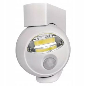 Lampka nocna 3W COB LED 3× AA, 90lm, czujnik PIR,