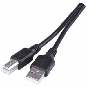 Kabel USB 2.0, wtyk A - B, ładowanie, 2 m, czarny