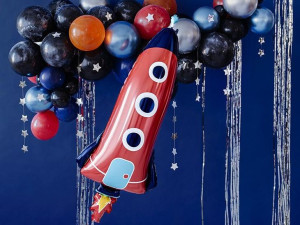 Balon foliowy Rakieta 44x115cm MIX