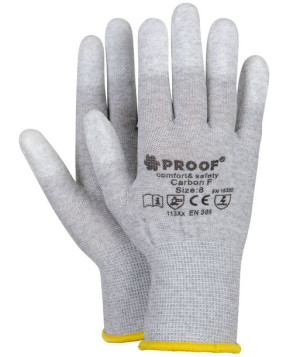 Rękawice Proof Carbon F Powlekane Koncówki Palców Esd Roz. 10