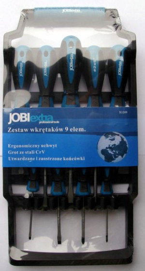 Wkrętaki 9szt./wieszak