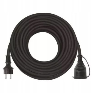 Przedłużacz 1 gniazdo 20m 3× 1,5mm guma