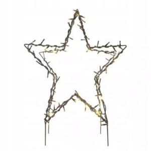 Dekoracja ogrodowa - 90 LED gwiazda metalowa 56 cm