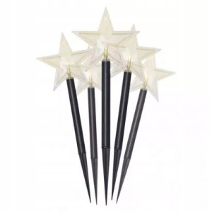 Dekoracja ogrodowa 5 LED gwiazdki 30 cm, zimna bie