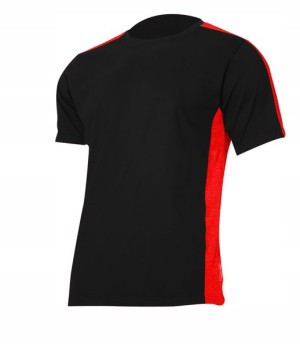 Koszulka T-shirt 180g/m2, Czarno-czerw., "xl