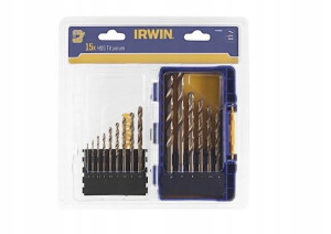 IRWIN ZESTAW 15szt. HSS TiS 1.5mm,- 10mm