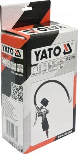 Yato Pistolet Do Pompowania Z Manometrem, Max 10 B