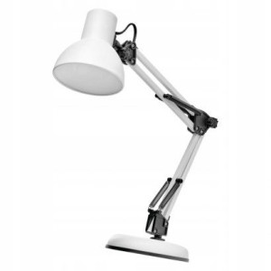 Lampa biurkowa E27 LUCAS 48 cm biały