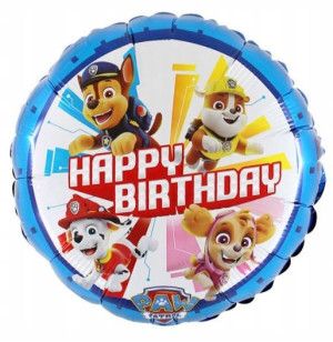 BALON foliowy PSI PATROL Happy Birthday 45cm