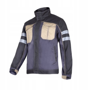 Bluza Szar-czar-beż Z Pasami Odblask., "2xl