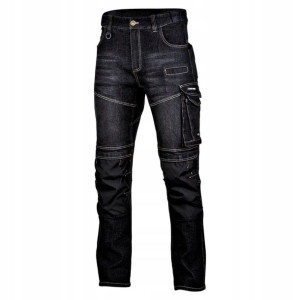 Spodnie Jeansowe Czarne Stretch Ze Wzmocn., Xl, Ce