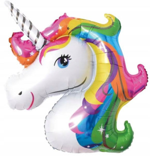BALON foliowy JEDNOROŻEC na Urodziny UNICORN 107cm