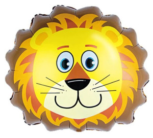 BALON foliowy LEW z GRZYWKĄ na Urodziny 53cm