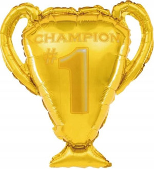 BALON foliowy PUCHAR ZŁOTY Champion 65cm XL