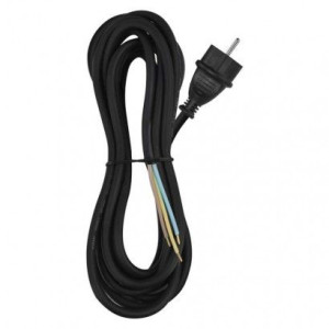 Przewód przyłączeniowy guma 2×1,5mm, 5m czarny
