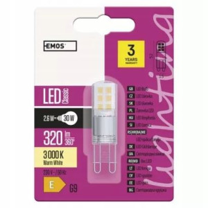 Żarówka LED Classic JC 2,6W G9 ciepła biel