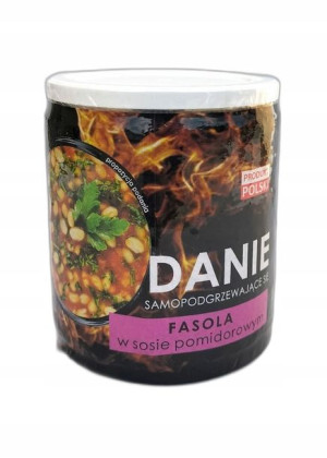 Danie samopodgrzewające - Fasola w sosie pomidorow