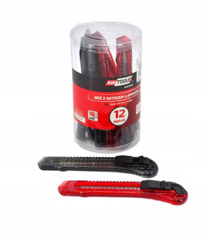 Awtools Nożyk Do Tapet 18mm / 12 Szt. W Tubie