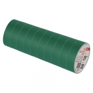 Taśma izolacyjna PVC 19mm / 20m zielona 10 szt