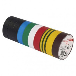 Taśma izolacyjna PVC 15mm / 10m mix 10 szt
