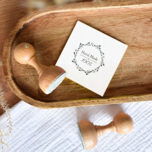 Stempel drewniany ANABU "Hand Made 100%"
