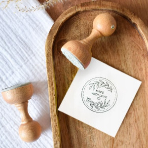 Stempel drewniany ANABU "Made with love"