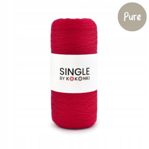 Nić Włóczka SINGLE Pure KOKONKI czerwień