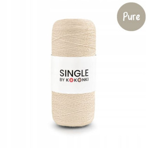 Nić Włóczka SINGLE Pure KOKONKI ciepły beż