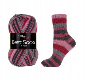 Włóczka skarpetkowa Vlna-Hep Socks Best 4fach 7348