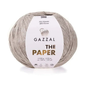 Włóczka Gazzal The Paper 3951 à la rafia j. szary