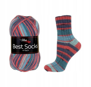 Włóczka skarpetkowa Vlna-Hep Socks Best 4fach 7355