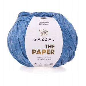 Włóczka Gazzal The Paper 3953 à la rafia niebieski