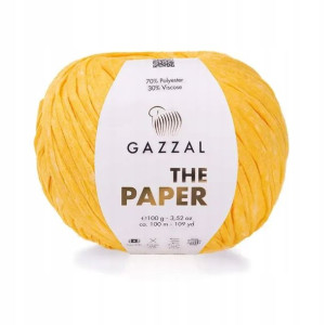 Włóczka Gazzal The Paper 3961 à la rafia kurkuma