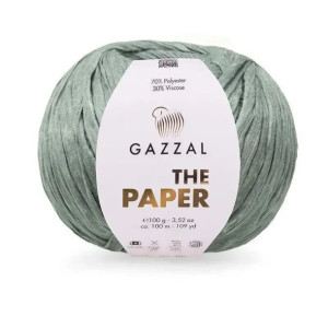 Włóczka Gazzal The Paper 3956 à la rafia szary