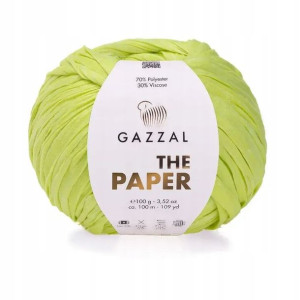 Włóczka Gazzal The Paper 3950 à la rafia j. zieleń