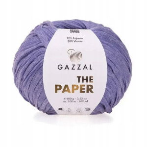 Włóczka Gazzal The Paper 3952 à la rafia fiolet