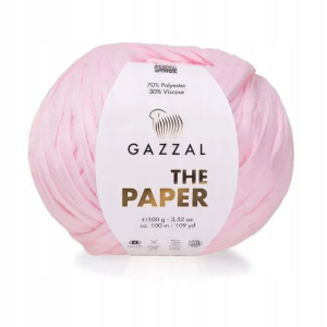 Włóczka Gazzal The Paper 3955 à la rafia jasny róż