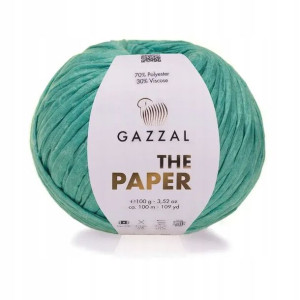 Włóczka Gazzal The Paper 3960 à la rafia szmaragd