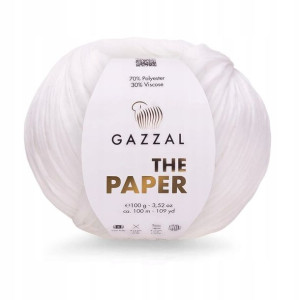 Włóczka Gazzal The Paper 3969 à la rafia biel