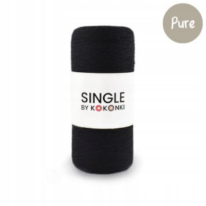 Nić Włóczka SINGLE Pure KOKONKI czerń MERINO