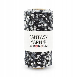 Nić fantazyjna FANTASY YARN KOKONKI bąble szare
