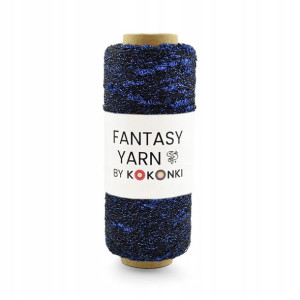 Nić fantazyjna FANTASY YARN KOKONKI nopki granat