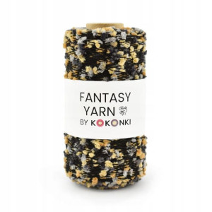 Nić fantazyjna FANTASY YARN KOKONKI bąble szary-be