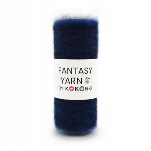 Nić fantazyjna FANTASY YARN KOKONKI mohair atramen
