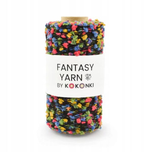 Nić fantazyjna FANTASY YARN KOKONKI bąble tęczowe