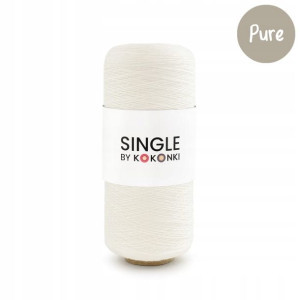 Nić Włóczka SINGLE Pure KOKONKI biel MERINO