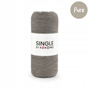 Nić Włóczka SINGLE Pure KOKONKI szarobeżowy MERINO